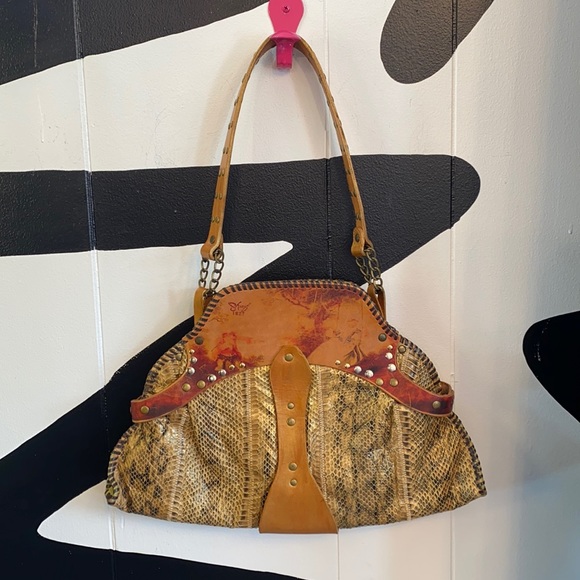 Sharif 1827 leather snakeskin handbag